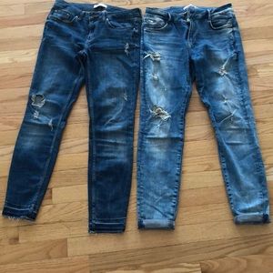Two pairs of cool distressed Zara 👖 size 8
